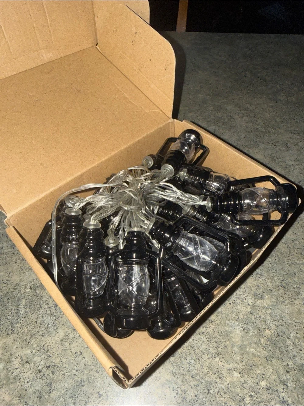 Black Lantern String Lights - Home Accents Warm White LED